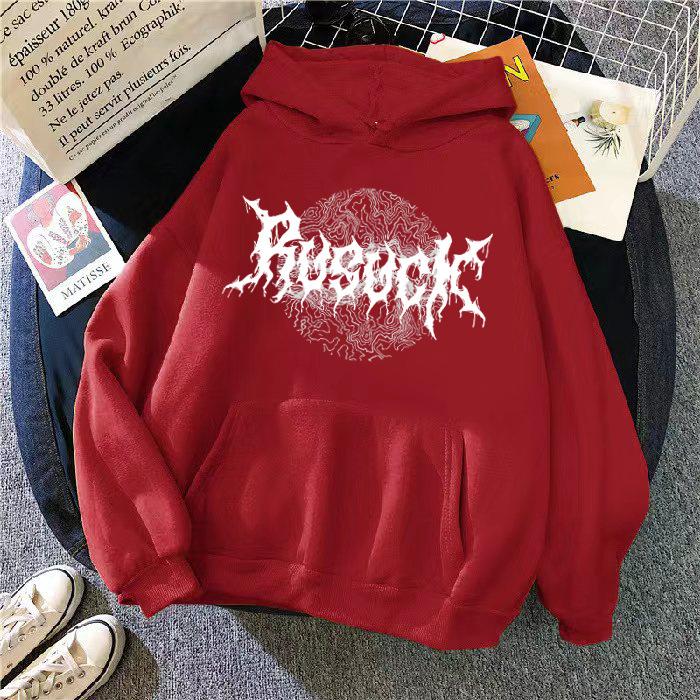 

Осень-зима Женская толстовка с принтом в виде узора, свободная, большого размера, бархатная, с длинным рукавом, пуловер с капюшоном XXXL бордовый