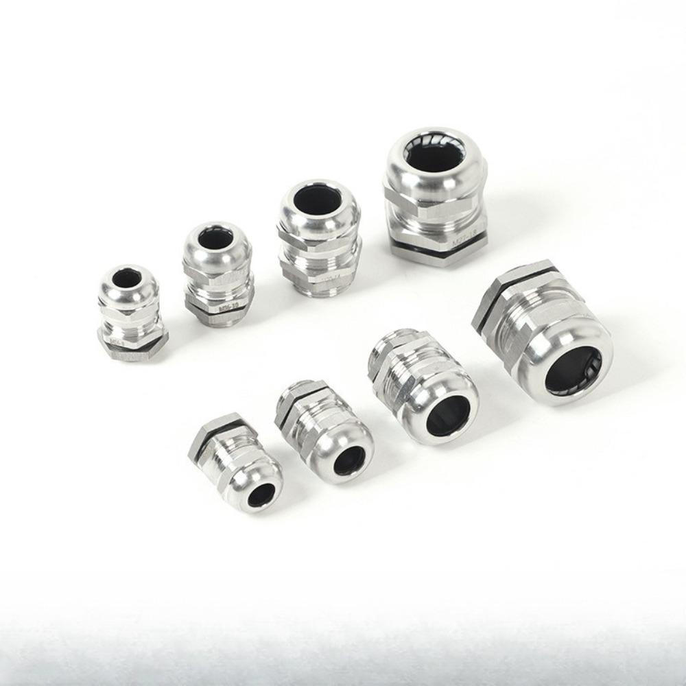 1Pcs Waterproof Cable Gland 304 Stainless Steel Glands IP68 PG7 PG9 M12 M16 Metal Joint PG13.5 M20*1.5 Cable Fixing Seal Joint