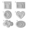 DIY Coaster Plate Molds Geometry Tray Cup Mat Silicone Molds for DIY Art Craft Cups Mats Epoxy Resin Coaster Molds