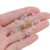 100pcs Gradient Color Flower Shaped Beads Caps Acrylic Spacer Beads for DIY Jewelry Earrings Bracelets Necklaces Making Findings