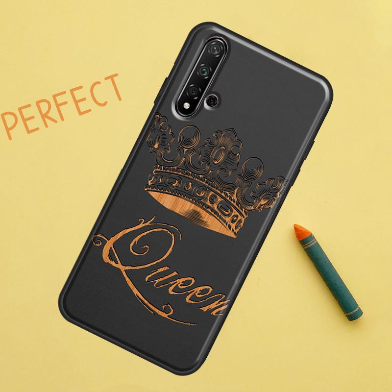 King Queen Crown For Huawei Nova 12s 11i 7i 8i 12i Y73 Y70 Y90 Y60 Y72 Y61 Y91 9 10 SE P40 Lite P30 Pro Case