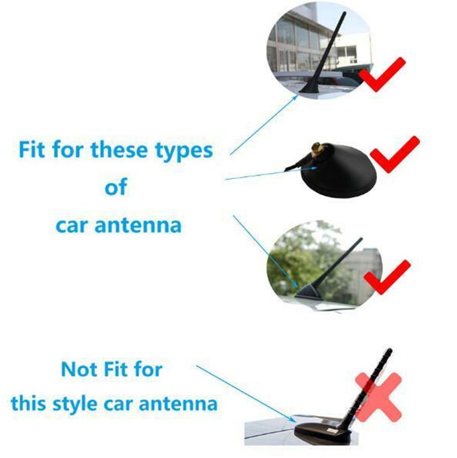 1x Universal Carbon Fiber Look Shark Fin Roof Antenna Radio AM/FM Signal Aerial