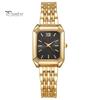 Ladies Watch Light Luxury Style Square Dial Steel Strap Embellishment for Office Party Date Night Women Fashion