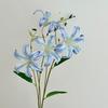 Faux Lily Flower Long Stem Artificial Lily Branch with 4 Bloom Heads And Leaves Real Touch Lilium Flower for Wedding Party Home Decor
