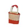 Casual Weave Straw Bag Colorful Patchwork Striped Handbag Fashion Beach Bag  Travel