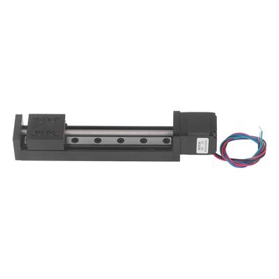 100 mm gājiena bīdāmā tabula 28. pakāpju motors augstas precizitātes vienas sliedes lineāras kustības stadijas XYZ asis