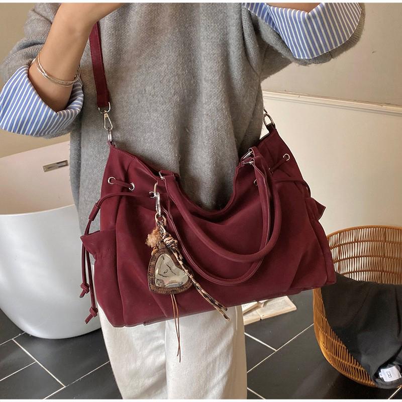Brand Tote Bag Fashi Korean Shoulder Bag Y2k Handbag Drawstring Crossbody Bag With Charm Travel Storage Bag Bolsos De Mujer