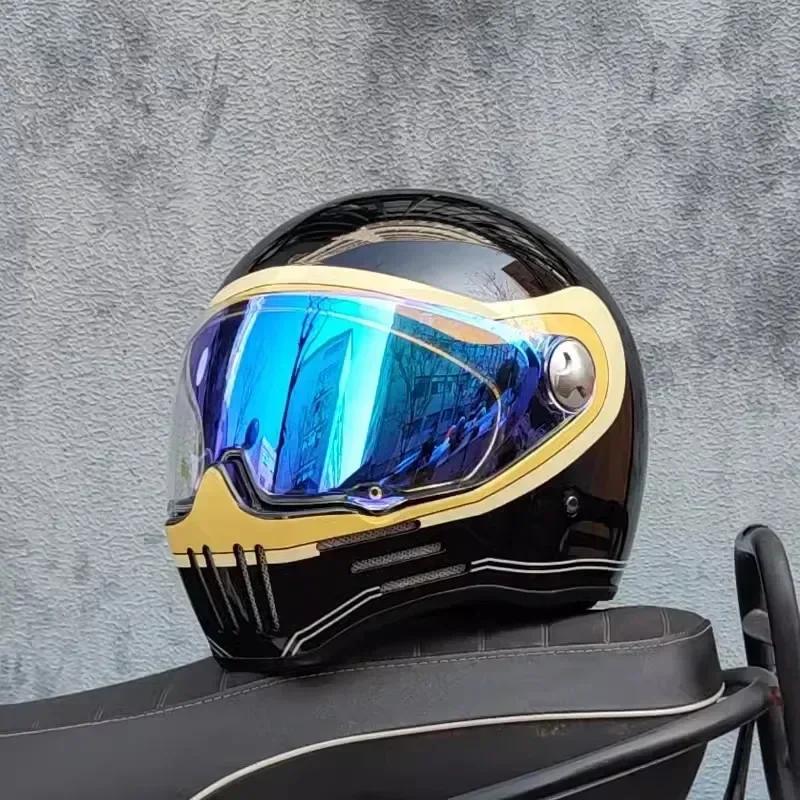 

Мотоциклетный шлем интеграл casco moto Шлем Винтаж Чоппер Ретро capacete de motocicleta модульный шлем Одобрение DOT XXL