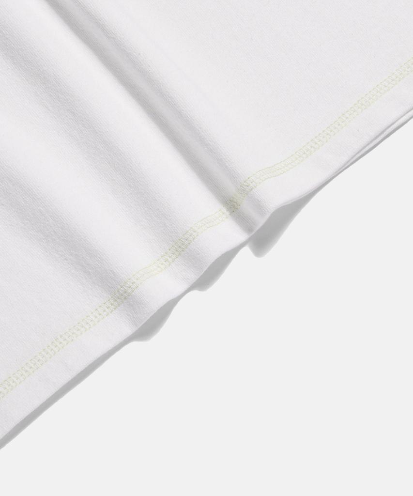 ESPIONAGE Wide Henley Pocket Tee Off White