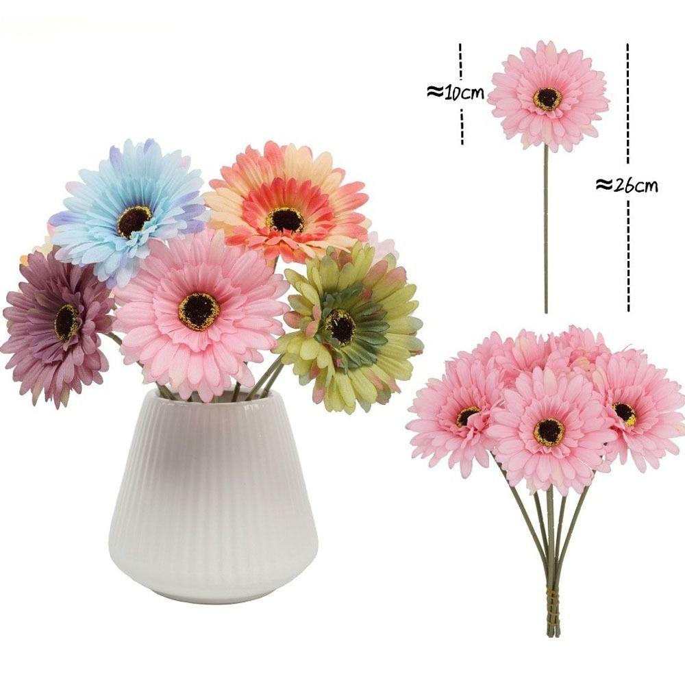 1pc Chrysanthemum Flowers Artificial Flowers Bouquet Single Piece DIY Floral Materials Artificial Gerbera Flowers Soft Realistic
