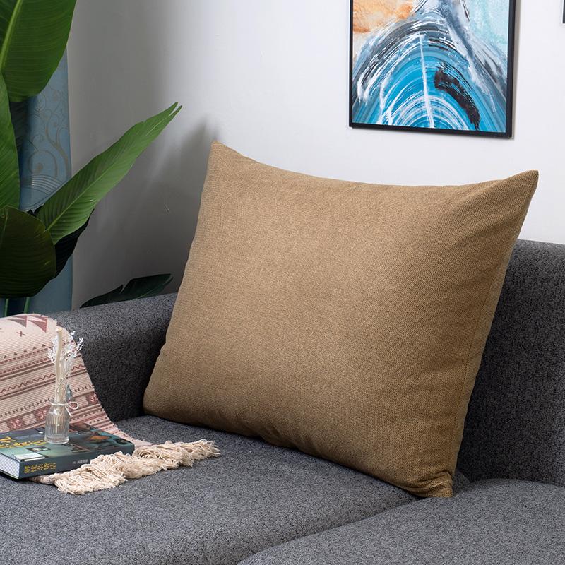 

Large Rectangle Waist Cushion Cover Sofa Car Backrest Pillowcase Bedroom Huge Pillow Case Protector Zipper Solid Color Multisize 30x50cm
