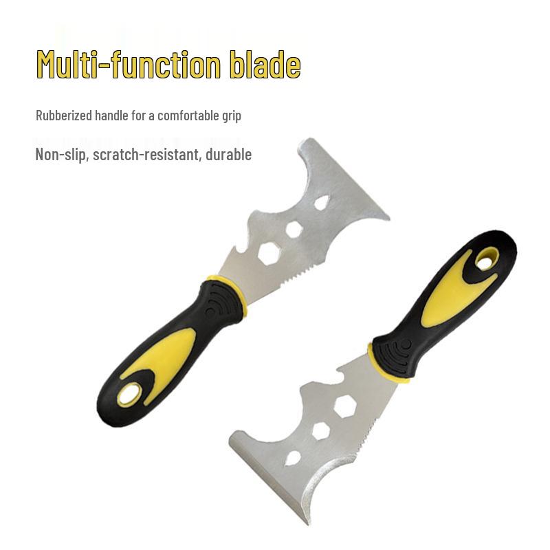 Multifunktionaler Edelstahl-Spachtel und Wandkratzer mit Klebstoffentferner