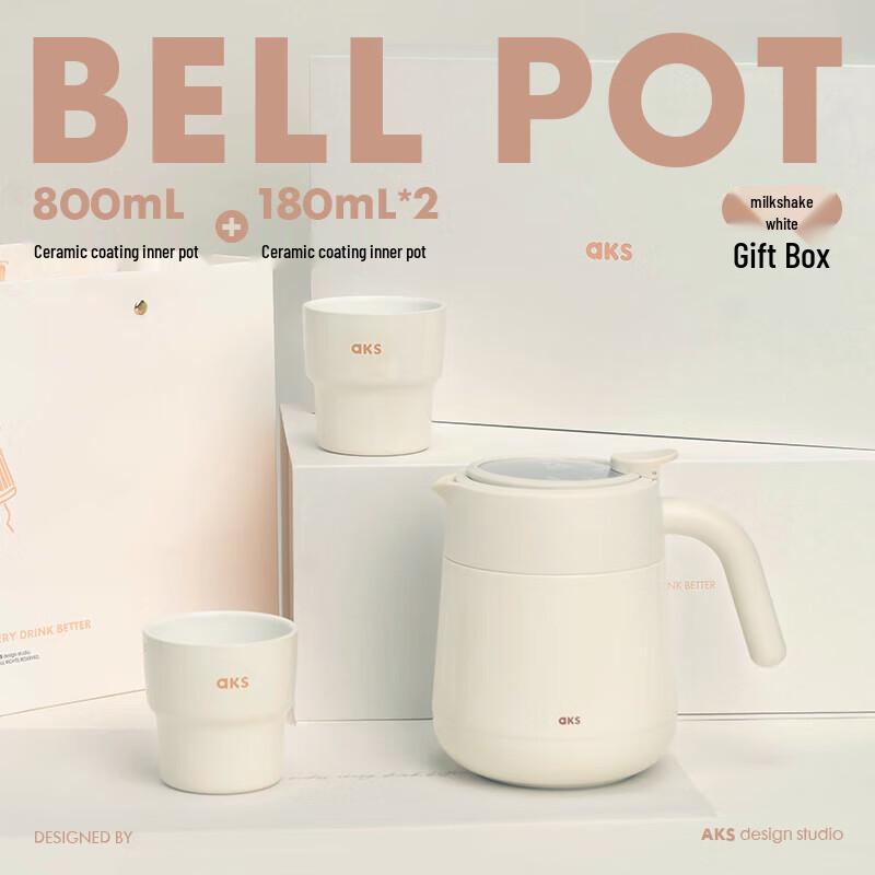 AKS 800ml Ceramic-Lined Stew Tea Thermos Flask