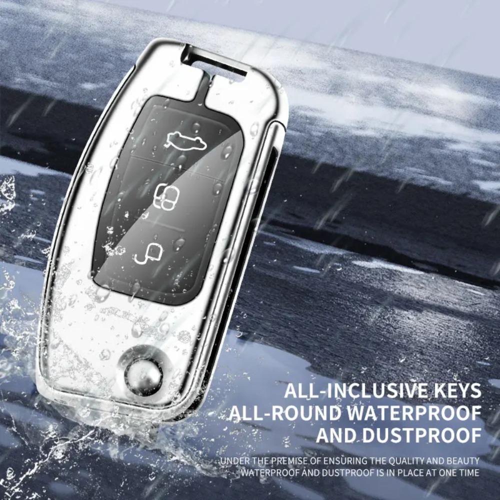 Auto Metall Schlüsselhülle Abdeckung Schale für Ford Focus 2 3 Ecosport C-Max S-Max Ka Mondeo Kuga Galaxy Fiesta Schlüsselanhänger Zubehör