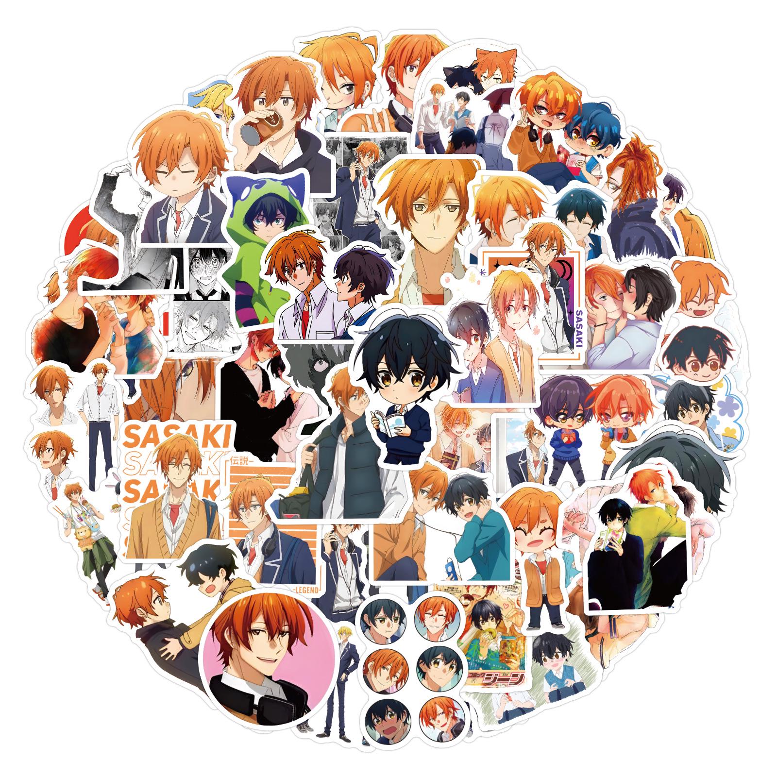 Sasaki and Miyano Anime Graffiti Waterproof Stickers for Water Bottles (Set of 110)