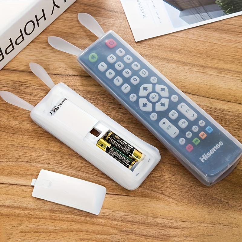 1/2pcs Transparent Remote Control Case with Rabbit Ears Dustproof Protective Sheath Durable Silicone Cover for TV Air Conditione