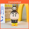 Crayon Shinchan Labubu Pvc Collectible Figure With Assembly For Desktop Decor Fans