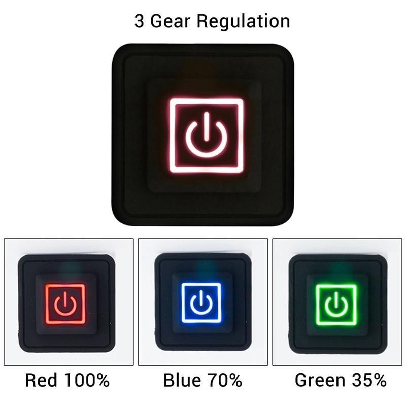 3.7~12V Heated Vest Pants Gloves Electric Heating Waistband DIY Temperature Controllers Rheostat Switch Silicone Button Switches