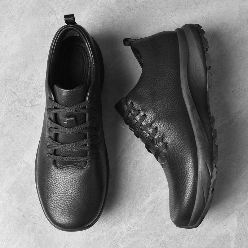 Spring Autumn Men's Sneakers Genuine Leather Walking Shoes Leisure Male Sports Shoes Non-Slip Treking Footwear Outdoor Trainers