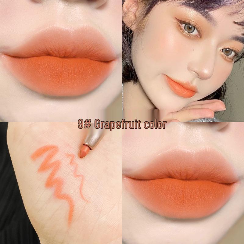 Han Qian Waterproof Matte Lip Liner: Long-Lasting, Non-Stick Lipstick Pencil In Bean Color