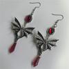 Gothic Vampire Bat Earrings With Alloy Material For Women Fashion Jewelry
