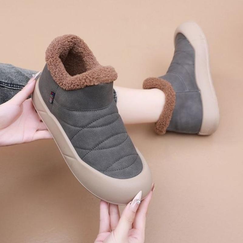 Large Size Warm Ladies Shoes Winter Ankle Round Toe Platform Women's Snow Boots Hot Y2k Trend 2025 Plush Goth Footwear