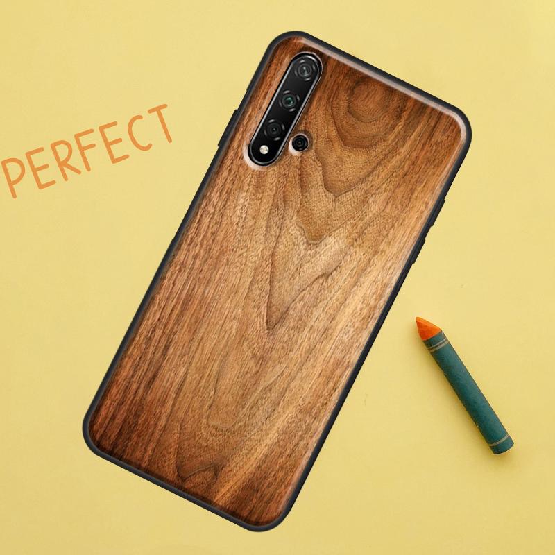 Oak Wood Texture Pattern For Huawei Nova 5T 9 10 SE 7i 8i 11i 12i Y60 Y61 Y70 Y72 Y73 Y90 Y91 P20 P30 P40 Lite Case