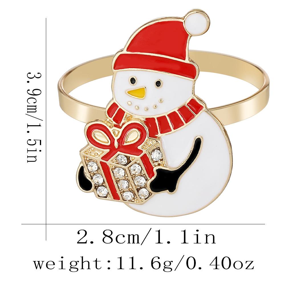 Christmas Tree Napkin Ring Metal Creative Napkin Buckle Santa Claus Versatile Napkin Rings for Christmas Dinner Table Decor 2026
