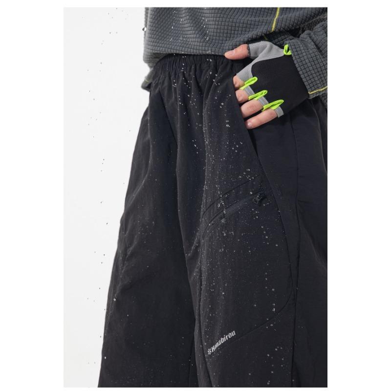 Pantaloni Cargo da Uomo Larghi Dritti Impermeabili Funzionali per Outdoor Casual Escursionismo