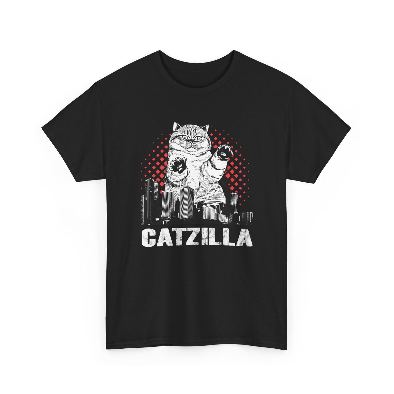 Catzilla Tshirt | Catzilla Shirt | Catzilla T-shirt | Funny Black Cat Shirt A Unisex T-Shirt XL