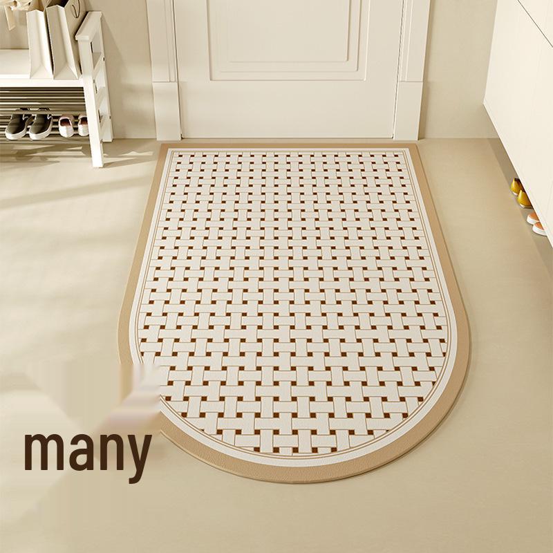 American Retro Waterproof Oil-Proof Kitchen Rug: Easy-Clean High-End Leather Mat for Entrance