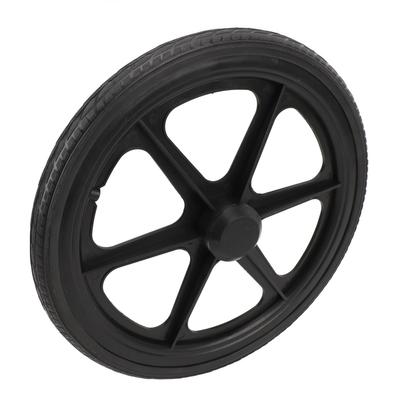 Wheelchair Rear Wheel Replacement Street Tire with Screw Parts Accessories Dia 35cm Black