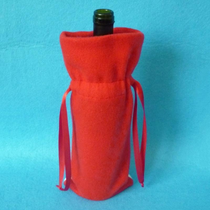 Red Wine Bottle Cover Bags Christmas Dinner Table Decoration Home Party Decors Santa Claus Christmas Bags Gift  Santa Sacks