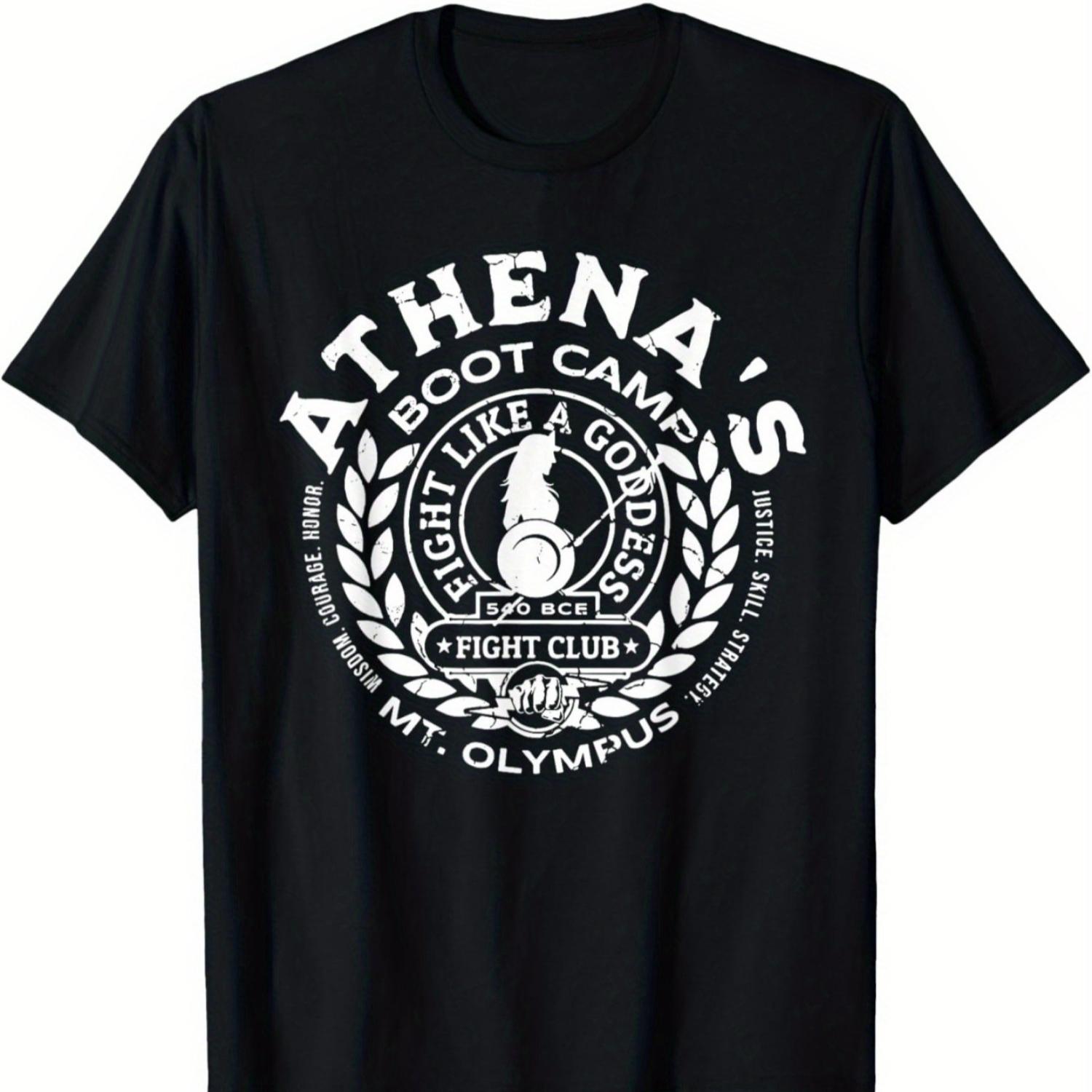 

Athena s Boot Camp Greek Mythology Olympus Goddess T-Shirt 100% Cotton O-Neck Short Sleeve Summer Casual Mens T-shirt Streetw... S разноцветный