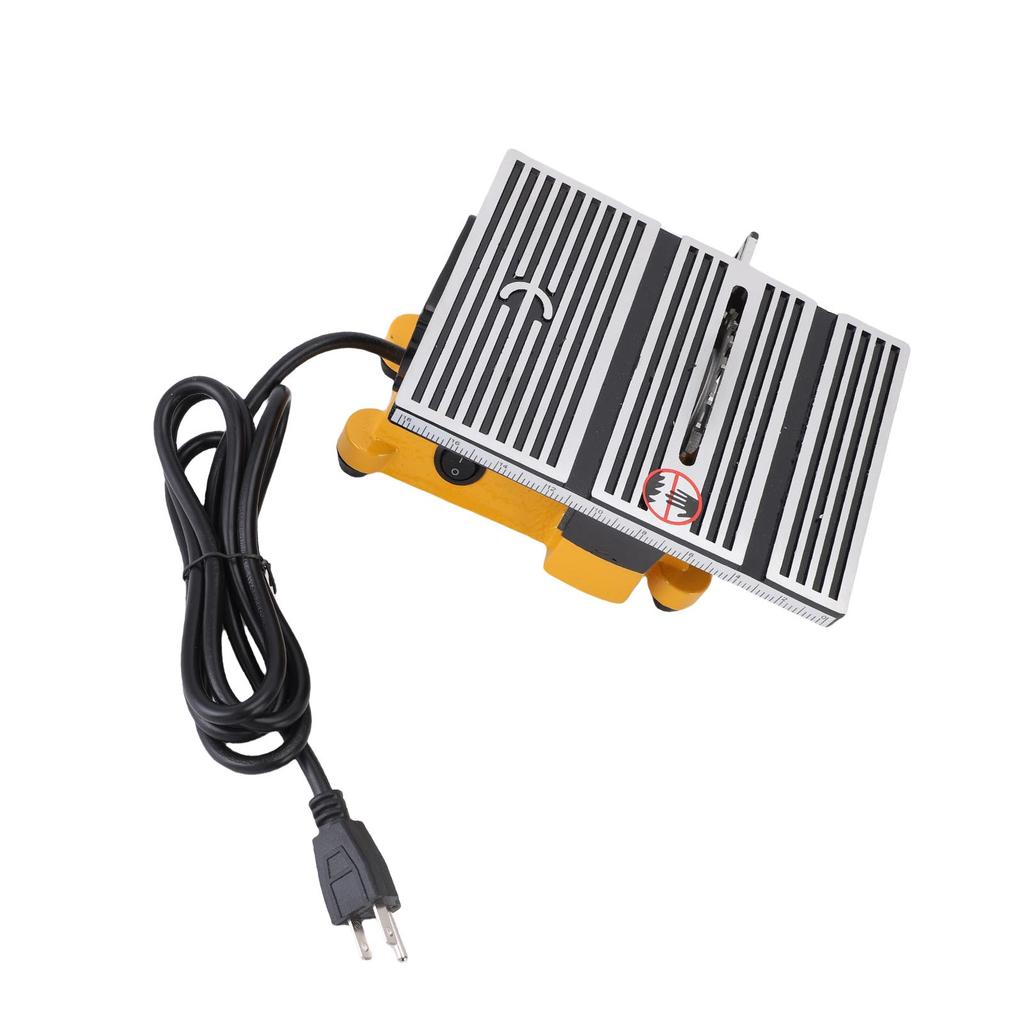 Table Saw Compact Multi Function Desktop Electric Saw with Low Noise Motor for Wood Steel Glass Tile