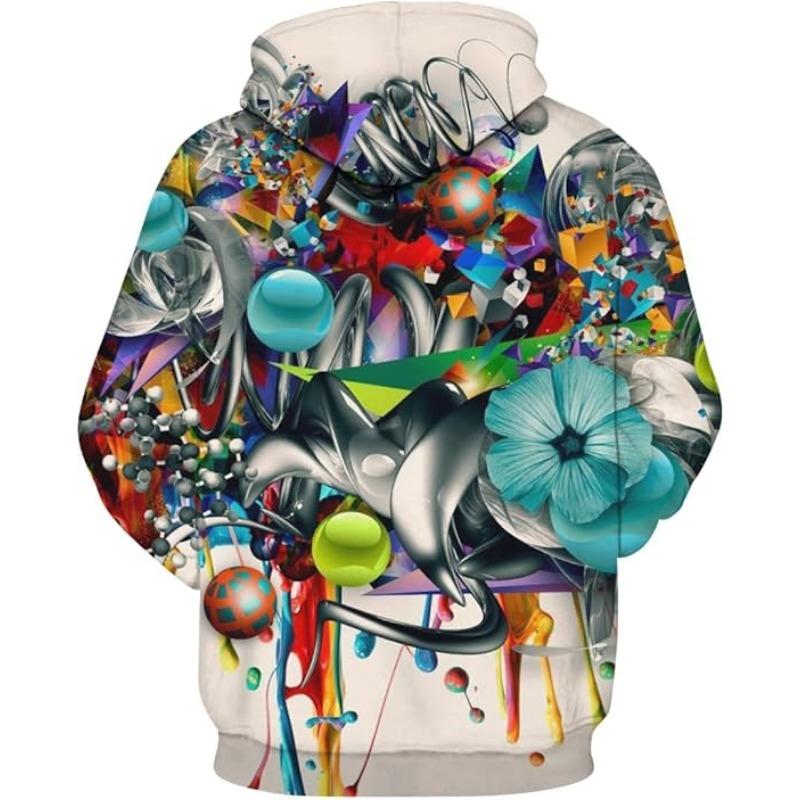 Móda Novinka Hip-Hop Graffiti Potisk Pánské Mikiny s Kapucí Pulovr Unisex Jaro a Podzim