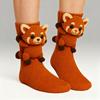 2 Pairs 3D Knit Animal Socks Hand Crocheted Animal Doll Socks Sloth