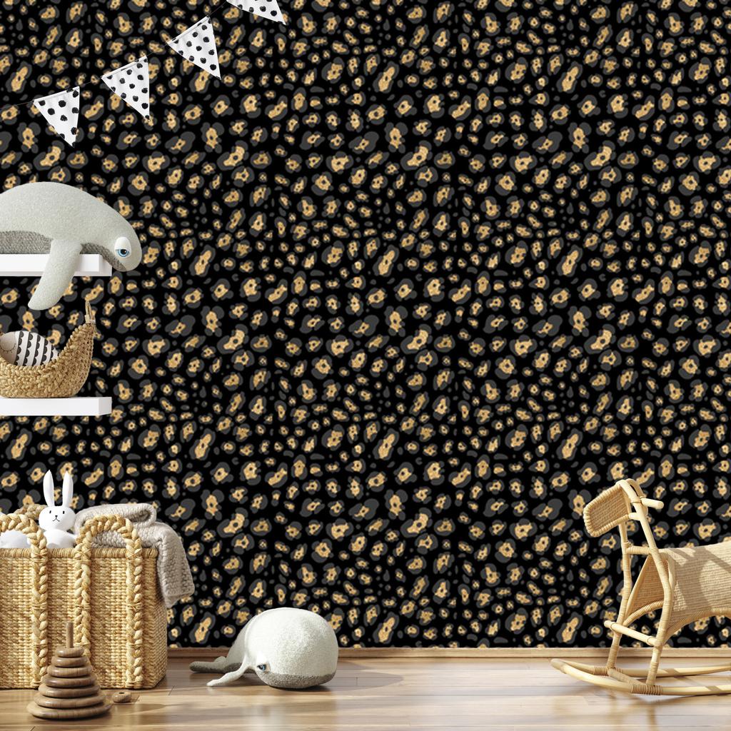 Gold Leather Wallpaper Black and Brown for Living Room and Bedroom 50x1000