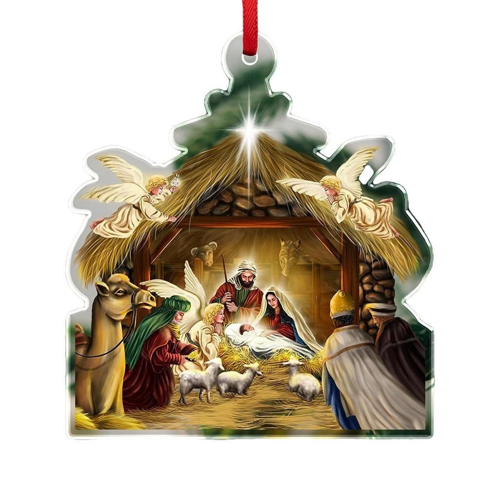 

Playful Christmas Acrylic Tree Car Accessory For Stylish Rearview Mirror Decor 1