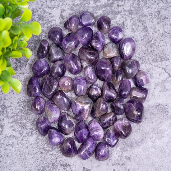 Set of 13 Amethyst Tumbled Stones Reiki Chakra Healing Decorative Pebbles Vase Fillers Tumble Stone for Jewellery, Reiki Healing, Home Office Decor