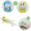12pcs Artificial Simulation Foam Birds 5.1" Unique Fashion Clip On Decoration Bird with Pearl Feather Tail for Decoration Craft Ornaments Wedding
