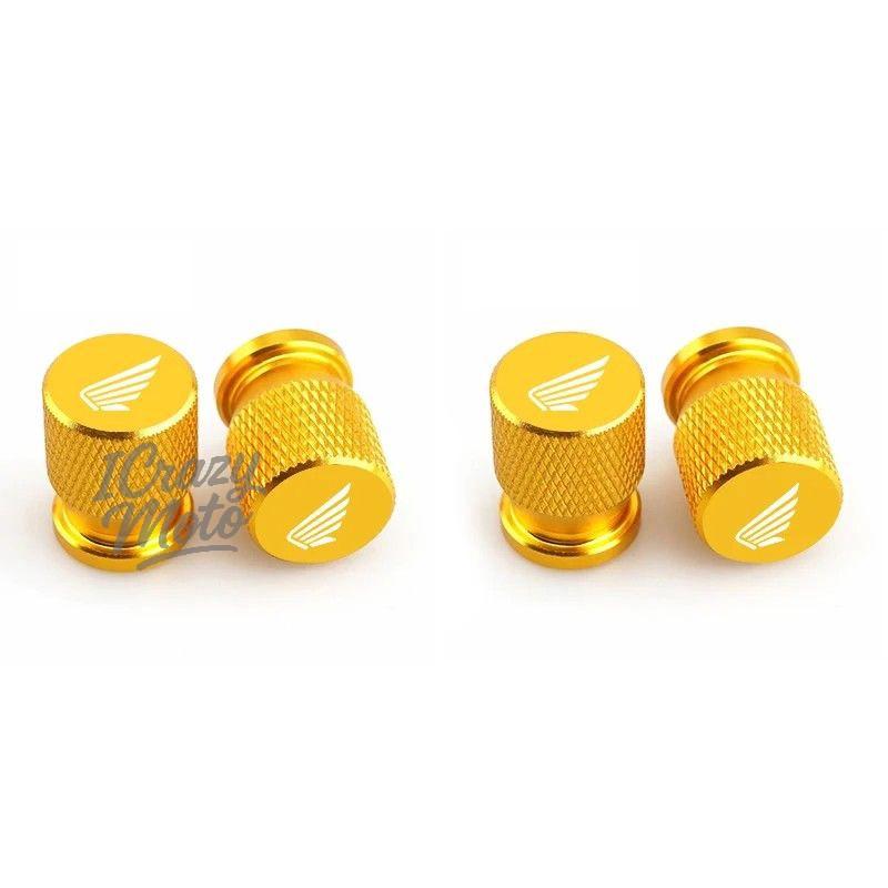 4PCS Alloy Car Wheel Tire Valve Caps Stem Dust Covers For Honda CB400 CB650F CBF CBR250RR CRF SH300 NC750 Motorcycle Accessories