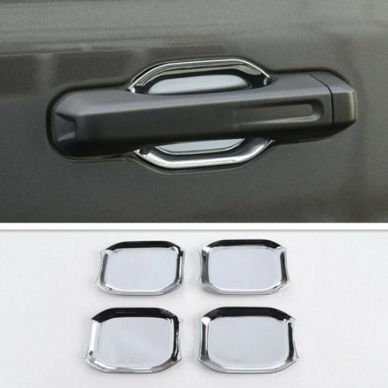 4*Chrome Door Handle Bowl Cover Trim For - Jeep Gladiator JT Accessories