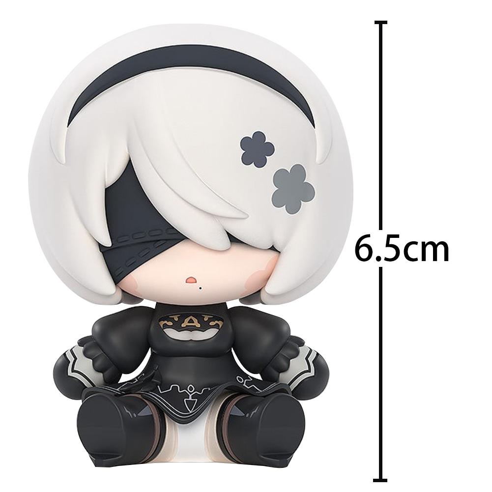 Аниме Нир 9s A2 фигурка 2B Йорха №2 Тип B Фигурка действия 2B Фигурка Милая Q-версия Модель статуэтка Коллекция Украшение игрушки Подарок 6.5CM