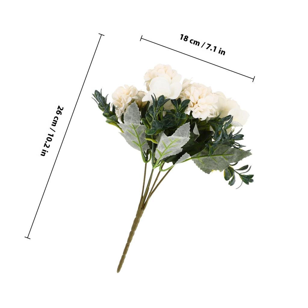 2Pcs Realistic Artificial Hydrangea Flower Bouquet for Wedding Decor Home Decoration Living Room DIY Craft Project Faux Flower