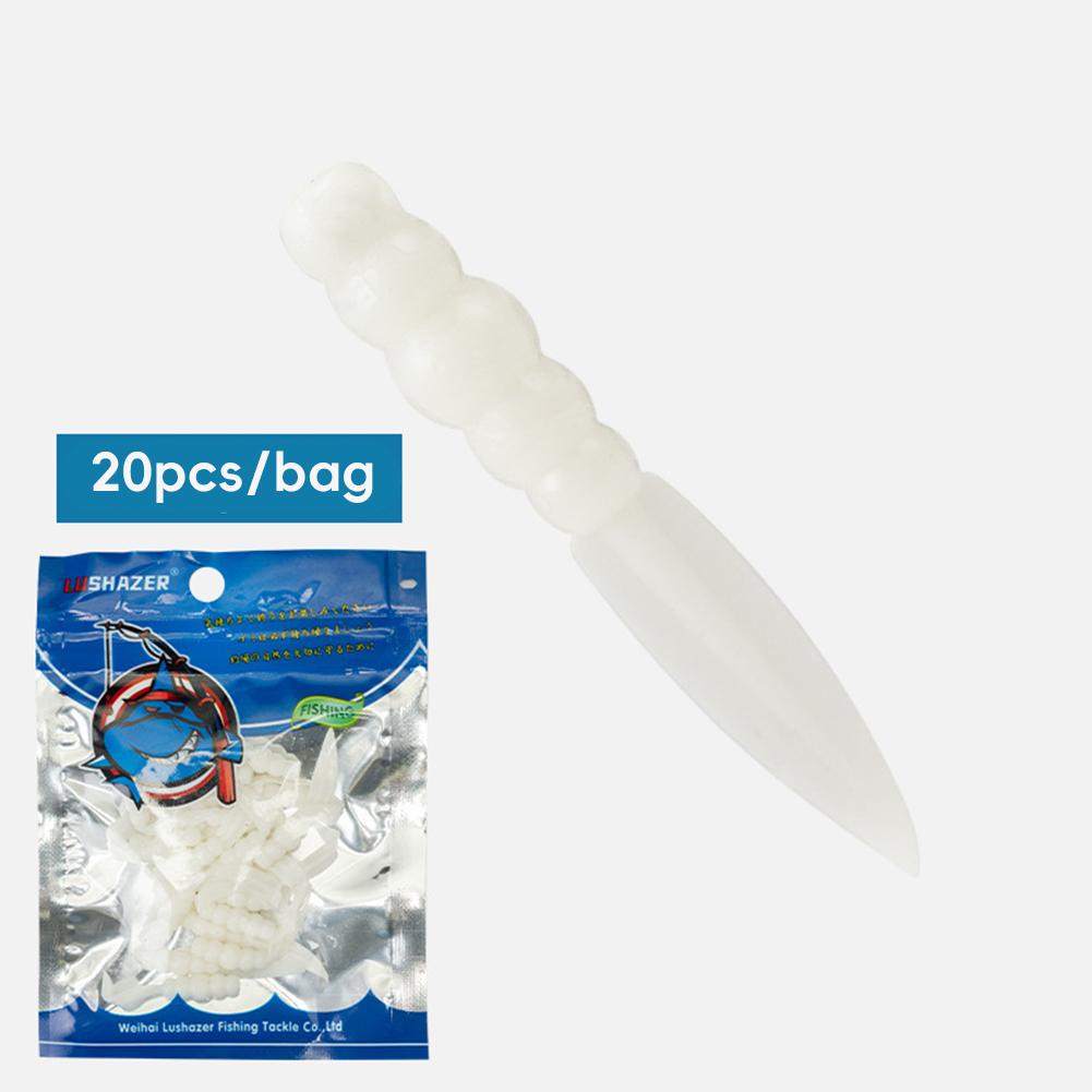 20Pcs New Mini Soft Fishing Lure 0.3g/35mm Silicone Willow Bait Swimbait Wobblers Worm Bass Carp Rockfishing Fishing Tackle