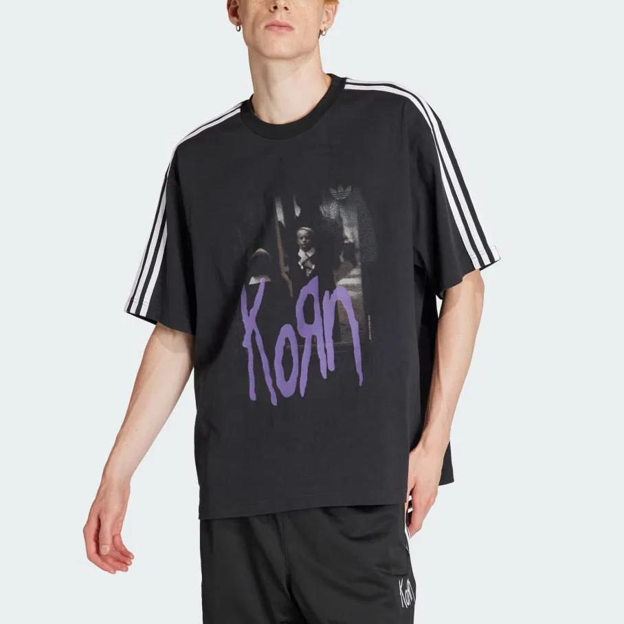 Adidas X KoRn Graphic Tee Carbon Unisex Streetwear IN9099