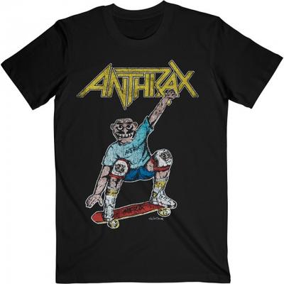Camiseta antraz unissex adulto espalhando skater Notman vintage de algodão com estampa traseira