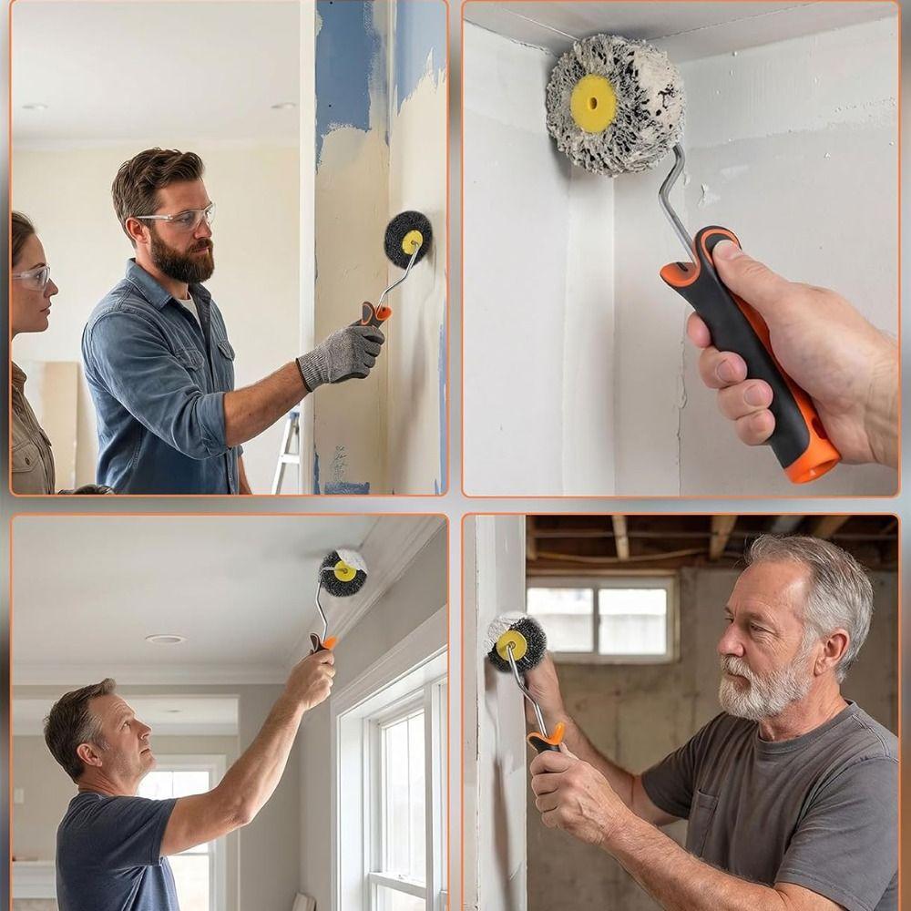 Nástěnný rohový váleček Barva na stěny Váleček odolný proti oděru Štětec na barvu Špachtle Renovace domu