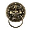 Campainha de Porta Cabeça de Fera Maçaneta de Porta Antiga Acabamento em Bronze Antigo Punho Confortável Construção Robusta Cor: Bronze
